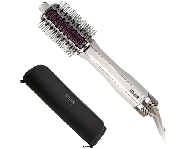 Perie cu aer cald Shark SmoothStyle HT212EU, 3 setari caldura, alb, 900W