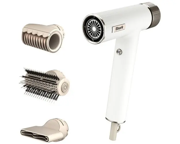 Uscator de par Shark Speedstyle HD333EU, 220-240v, 1700w, 3 trepte de temperatura, concentrator, alb