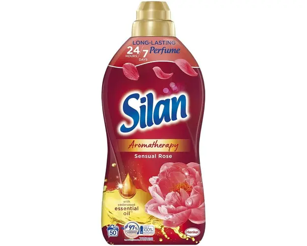 Balsam de rufe Silan Aroma Therapy Sensual Rose, 50 spalari, 1100 ml