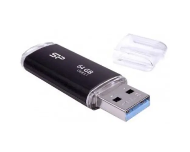 Memorie USB Power Blaze B02, Silicon Power, 64GB, USB 3.1 Gen 1, Negru