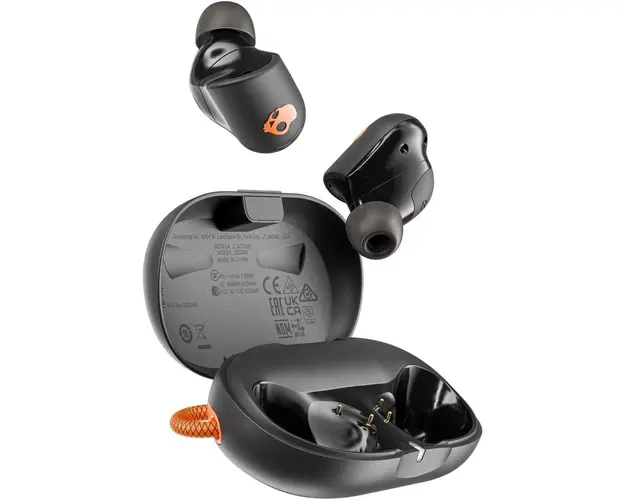 Casti In-Ear Skullcandy Sesh ANC Active, True Wireless, Bluetooth, Multipoint, IP67, Black/Orange