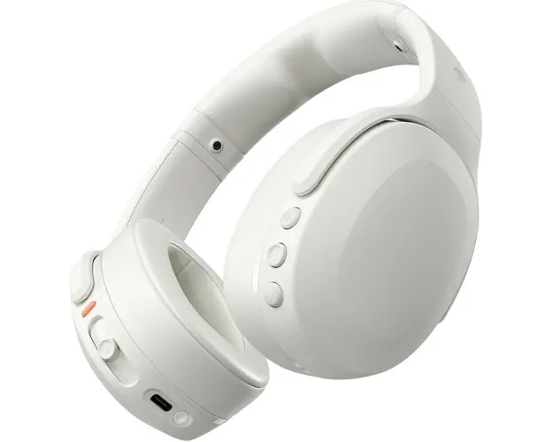 Casti Over-Ear Skullcandy Crusher Evo, Wireless, Bluetooth, Autonomie 40H, Bone Orange Glow