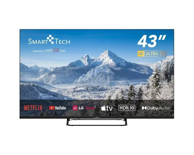 Televizor LED SmartTech 43UW02V, 108 cm, Smart WebOS, 4K Ultra HD, Clasa F