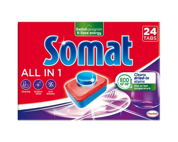 Detergent pentru masina de spalat vase Somat All in one, 24 spalari