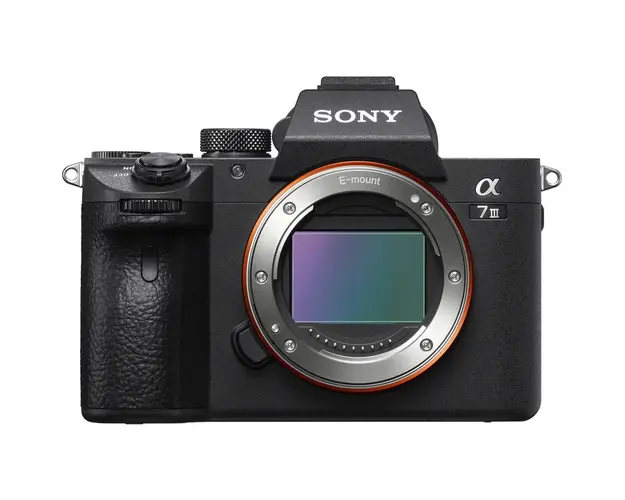 Aparat foto Mirrorless Sony Alpha A7III, 24.2 MP, Full-Frame, Body, E-Mount, 4K HDR, 4D Focus, Wi-Fi, NFC, ISO 100-51200, Negru