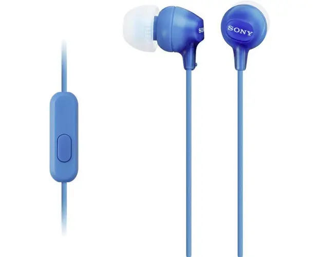 Casti In-Ear Sony MDR-EX15APLI, Cu fir, Microfon, Albastru