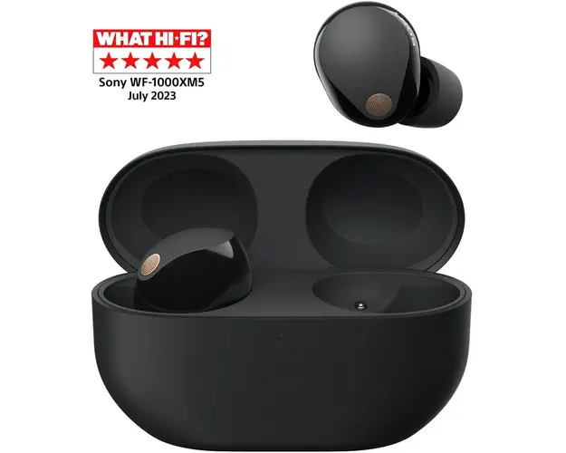 Casti Audio In-Ear Sony WF-1000XM5B, True Wireless, Bluetooth, Noise cancelling, Microfon, Autonomie de pana la 24 ore, Incarcare rapida, IPX4, Negru