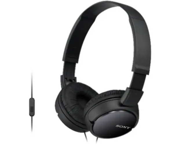Casti audio MDRZX110APB, tip DJ cu control telefon, negru