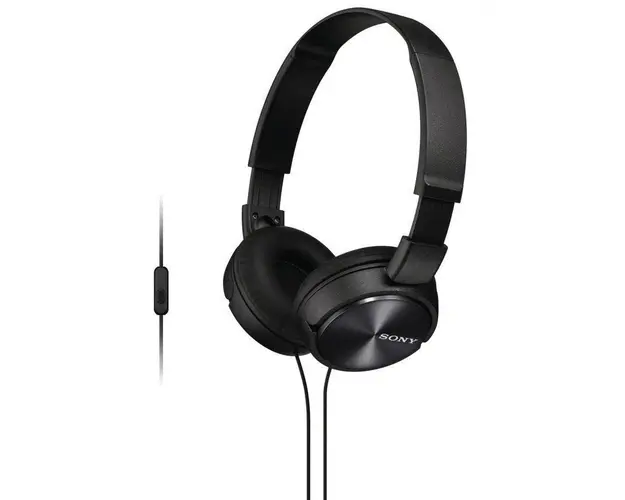 Casti On Ear Sony MDR-ZX310APB, Cu fir, Microfon, Negru