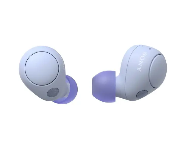 Casti In-Ear Sony WF-C700NV, True Wireless, Noise Cancelling, Bluetooth, Microfon, Conexiune multipunct, Fast Pair, IPX4, Autonomie baterie 20 ore, Violet
