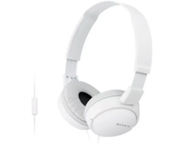 Casti On Ear Sony MDR-ZX110W, Cu fir, Alb