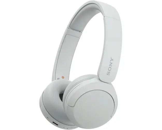 Casti On Ear Sony WH-CH520W, Wireless, Bluetooth, Microfon, Multipoint connection, Quick Charge, Autonomie 50 ore, Alb