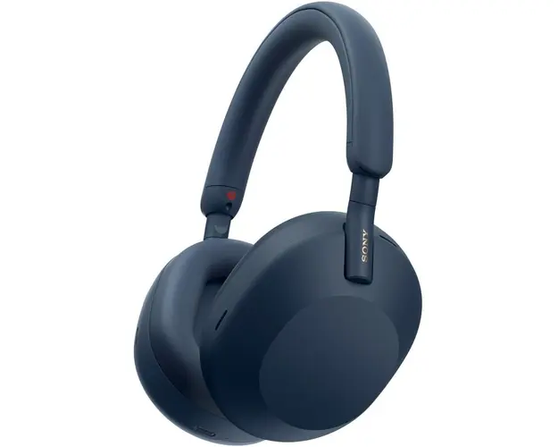 Casti Over the Ear Sony WH-1000XM5L, Wireless, Bluetooth, Noise cancelling, Autonomie baterie 30 ore, Microfon, Alexa si Google Assistant, Albastru