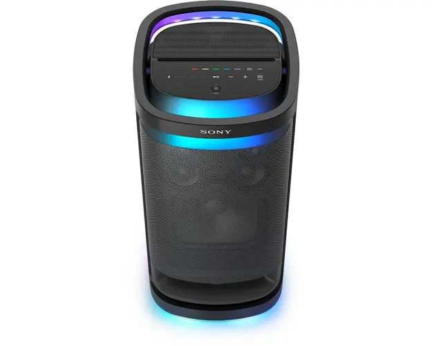 Sistem audio portabil SONY SRS-XV900, Wireless Party Speaker, MEGA BASS, Bluetooth 5.2, Sunet si lumini omnidirectionale, Karaoke, Panou control tactil, Autonomie de 25 ore, Negru