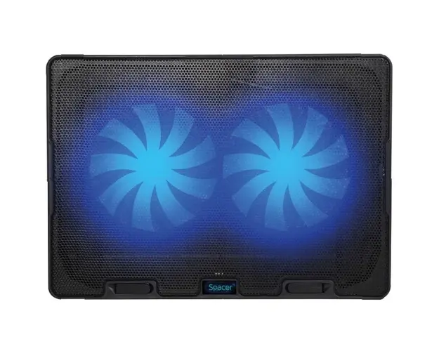 Stand/Cooler notebook Gaming 2F, pana la 17.3 inch, 2 ventilatoare 140mm, iluminare LED