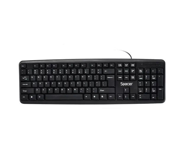 Tastatura Spacer SPKB-520, Antistropi, USB, Negru