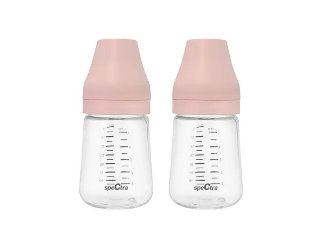 Set biberoane PA anticolici premium cu tetina S Spectra, roz, 160 ml, 2 buc