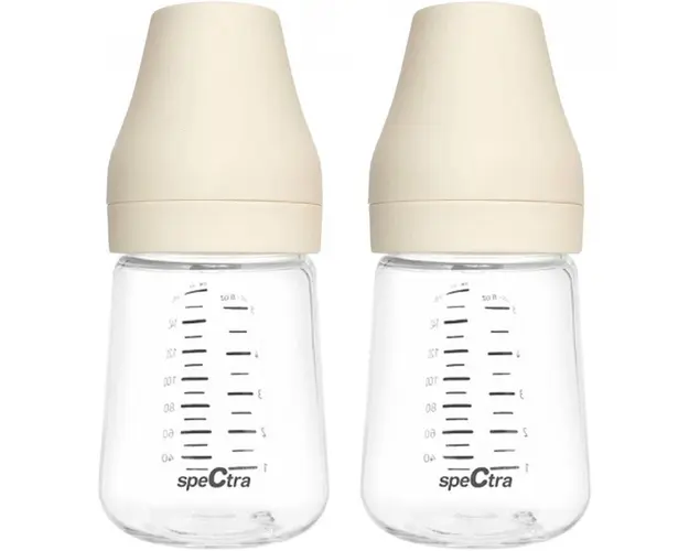 Set biberoane Spectra pentru stocare lapte matern, fara tetina, 2 buc
