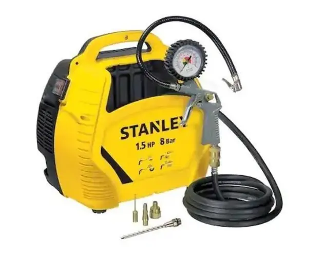 Compresor cu piston fara ulei Air Kit Stanley 1.5HP 180l/m 8 Bar - STN595