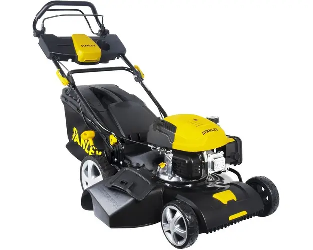 Masina de tuns gazonul pe benzina cu autopropulsie Stanley SLM-139-460-SP, 2.8 CP, 139 CC, 4 timpi, 46 cm latime lucru, 60 l sac colector