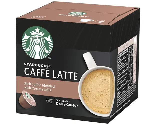 Capsule cafea Starbucks Caffe Latte by Nescafé Dolce Gusto, 12 capsule, 121.2g