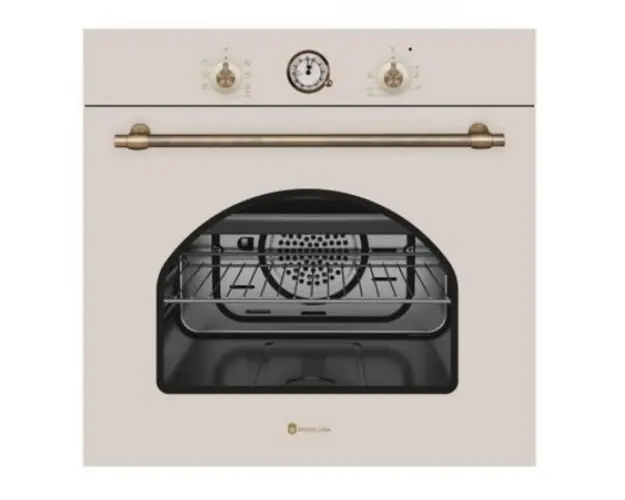 Cuptor Incorporabil Electric, Studio Casa Dolce Vita Rustic, FEDV60BG, Clasa energetica A, 6 functii, Grill, Ventilator