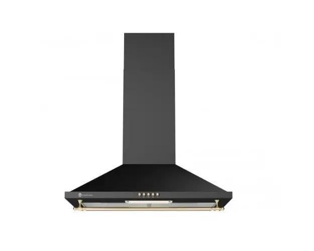 Hota decorativa Studio Casa Onda Retro Black, 1 motor turbo, 3 viteze, finisaje bronz antichizat, Antracit