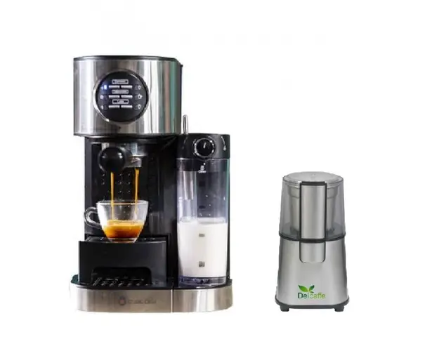 Pachet Espressor Cafea Studio Casa, Sc509 Barista Latte, 15Bar, Cu Rezervor Lapte + Rasnita Del Caffe Grind Master, 220W, 60G