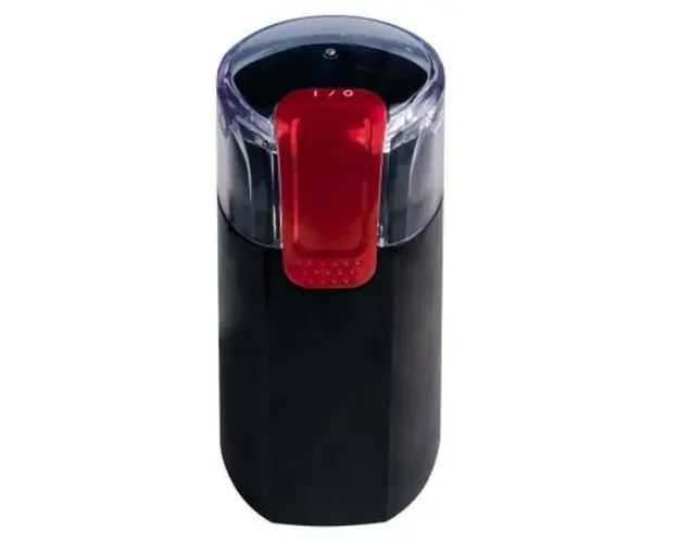 Rasnita de cafea Studio Casa CG9101B18 Miss Crush, 150 W, 30 g, lame inox, Negru/ Rosu