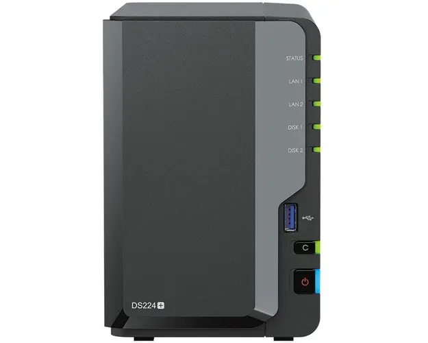 NAS Synology DiskStation DS224+ cu procesor Intel Celeron J4125 2GHz, 2-bay, 2GB DDR4
