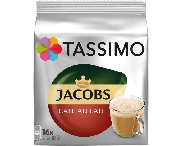 Capsule cafea, Jacobs Tassimo Café au Lait, 16 bauturi x 180 ml, 16 capsule