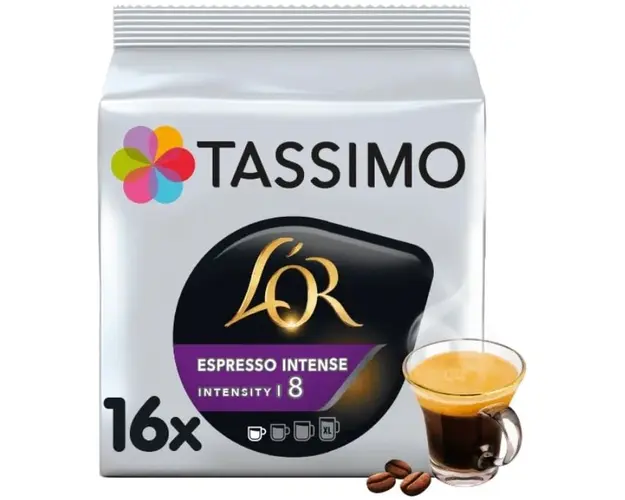 Capsule cafea Tassimo L&#039;OR, Espresso Intense, 16 bauturi x 75 ml, 16 capsule
