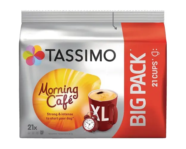 Capsule cafea Tassimo Morning Cafe, Big pack, 21 bauturi x 215 ml