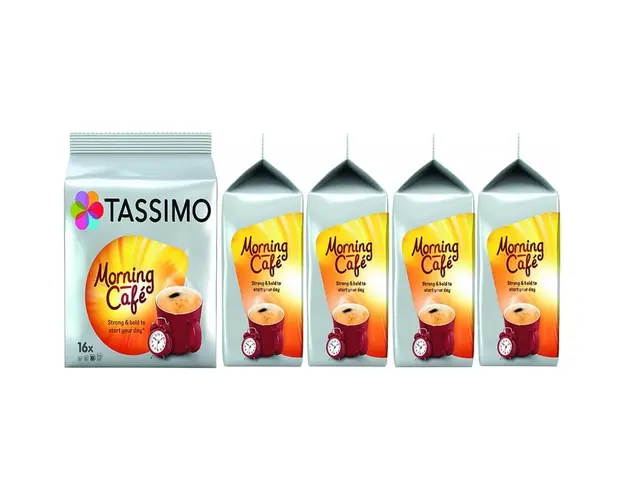 Set 5 x Capsule cafea, Jacobs Tassimo Morning Cafe, 80 bauturi x 215 ml, 80 capsule