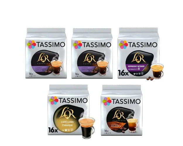 Set 5X Capsule cafea Tassimo L&#039;OR Espresso Variety, 4 sortimente, 80 bauturi