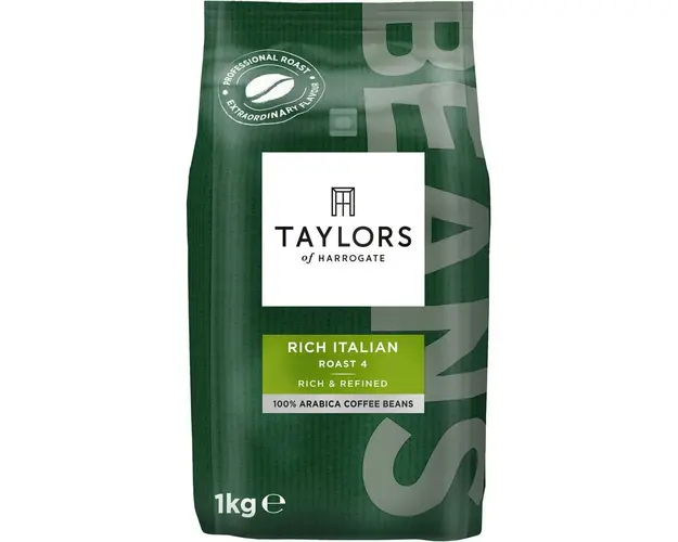 Cafea Boabe Rich Italian Taylors of Harrogate, 100% Arabica, 1 kg.