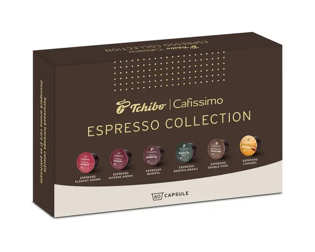 Capsule Cafissimo Espresso Collection, Tchibo, 6 arome, 60 buc, 450g