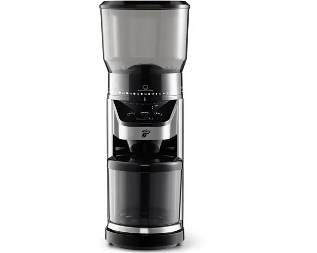 Rasnita de cafea Tchibo, 160W, recipient boabe 400g, recipient colectare 100g, 26 setari macinare, Inox