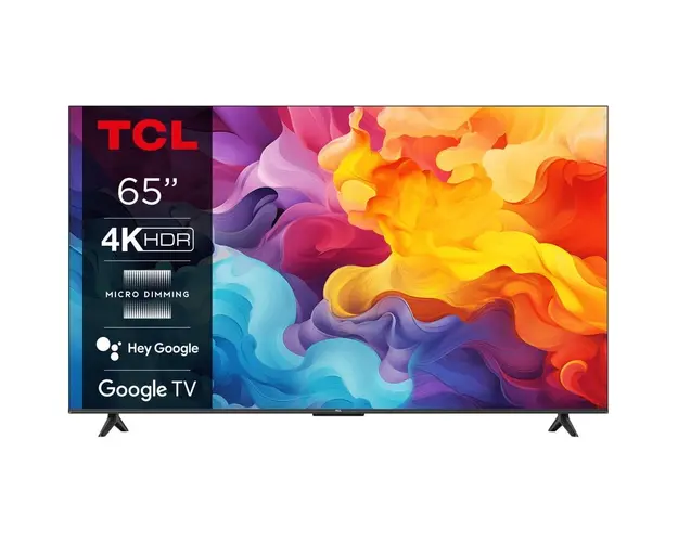 Televizor LED TCL 65V6B, 164 cm, Smart Google TV, 4K Ultra HD, Clasa E