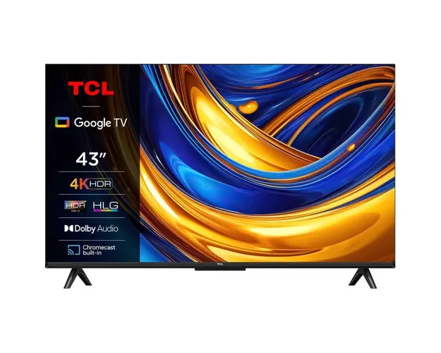 Televizor LED TCL 43P655, 108 cm, Smart Google TV, 4K Ultra HD, Clasa F (Model 2024)