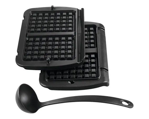 Accesoriu pentru gofre Tefal XA724810, placi antiaderente, lavabil in masina de spalat vase, compatibil cu OptiGrill+ GC712xxx, GC714xxx, GC716xxx si OptiGrill Elite GC750xxx, negru