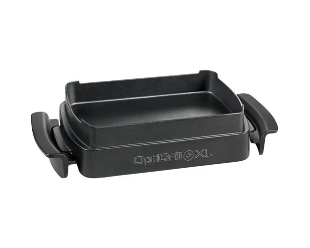 Accesoriu tip tava pentru coacere Tefal Snaking &amp; Baking XA727810 pentru OptiGrill+ XL / Elite XL GC722xxx, GC724xxx, GC760xxx, invelis antiaderent, compatibile cu masina de spalat vase, 2L capacitate, Negru