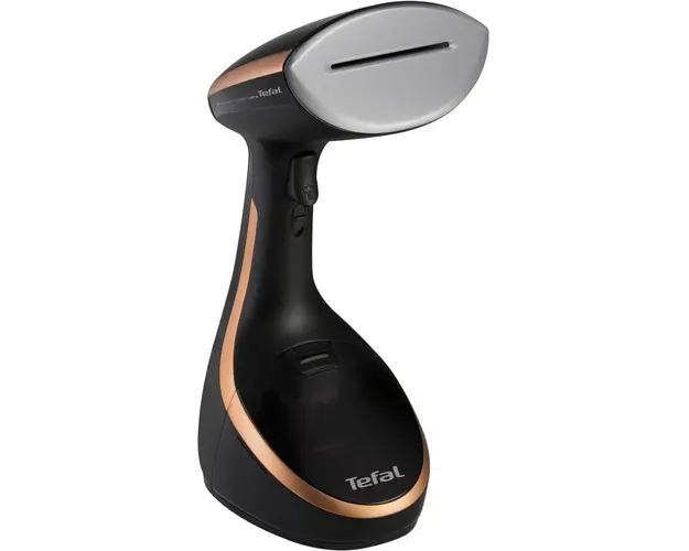 Aparat de calcat cu aburi Tefal Access Steam Care DT9100E0, 1600 W, 30 g/min, Talpa invelis ceramic, 3 functii, Negru/Maro