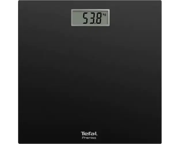 Cantar de baie TEFAL Classic PP1400V0, capacitate maxima 150kg, Auto ON/OFF, suprafata de sticla, negru