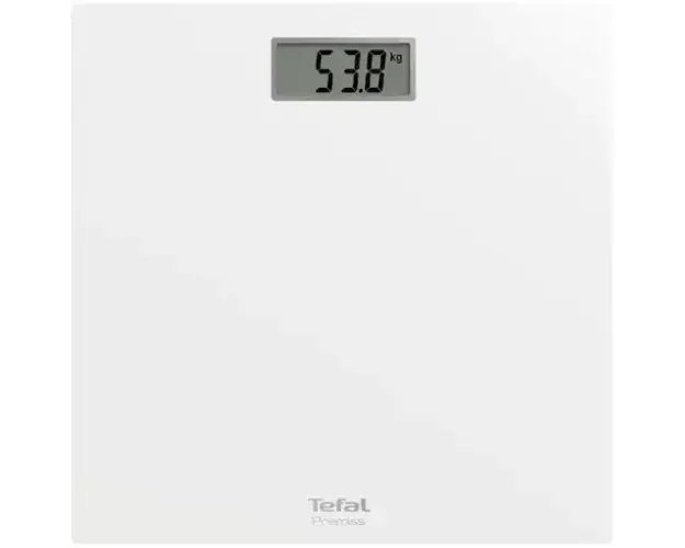 Cantar de baie TEFAL Classic PP1401V0, capacitate maxima 150kg, Auto ON/OFF, suprafata de sticla, alb
