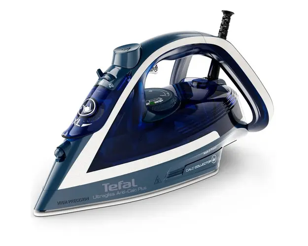 Fier de calcat Tefal ULTRAGLISS PLUS FV6830E0, 2800 W, Oprire automata, Mod ECO, Sistem antipicurare, Albastru