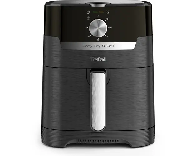 Friteuza Tefal Easy Fry &amp; Grill EY501815, 1400W, Functie grill, Temperatura ajustabila, Capacitate 4.2L, Negru/Argintiu