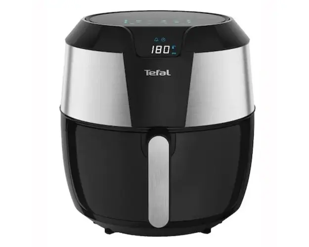 Friteuza Tefal Easy Fry XXL EY701D15, 1700W, 1.6kg, temperatura ajustabila, 8 programe, functie Auto OFF, tehnologia 3D Air Pulse, negru/inox
