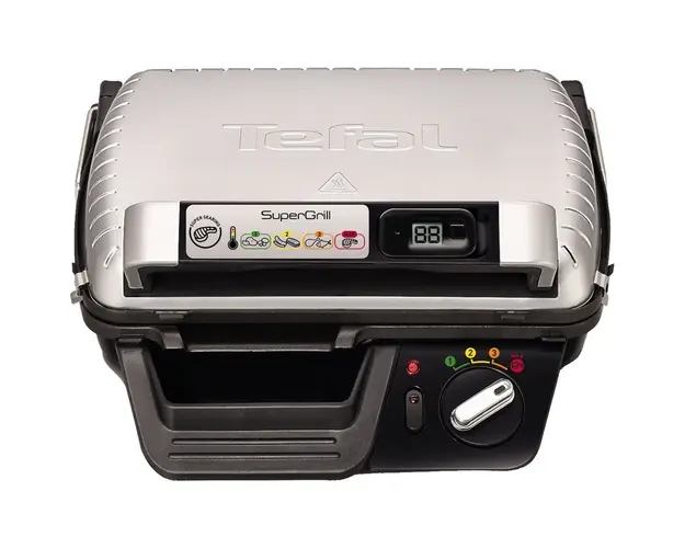 Gratar electric Super grill GC451B12, 2000 W, 4 nivele, timer, inox/negru
