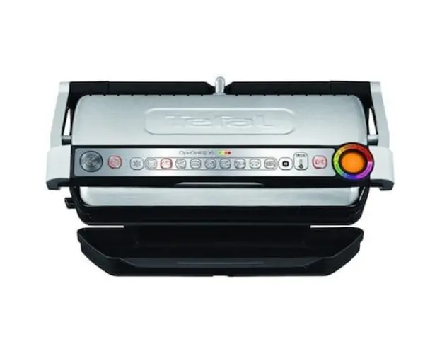 Gratar electric TEFAL GC724D12 OptiGrill+ XL Snacking &amp; Baking, 2000W, 9 programe de gatire, indicator pentru nivelul de gatire, argintiu
